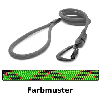 klassische Hundeleine TWIST - L - 145cm - grüner Python
